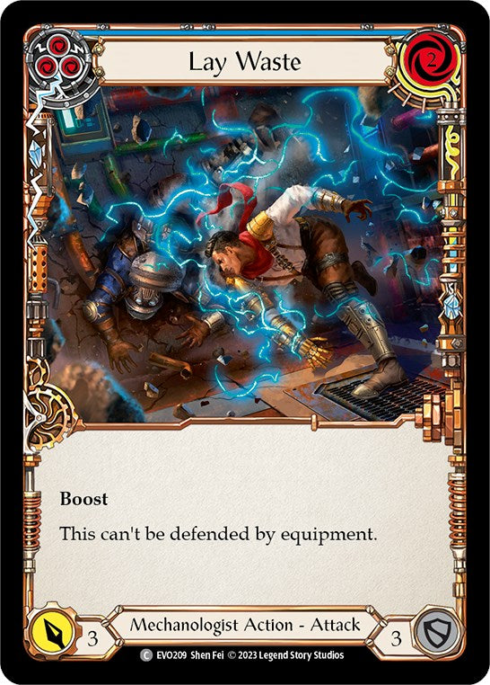 Lay Waste (Blue) [EVO208] (Bright Lights)  Rainbow Foil | Good Games Adelaide SA