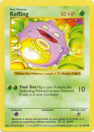 Koffing (51/102) [Base Set Shadowless Unlimited] | Good Games Adelaide SA