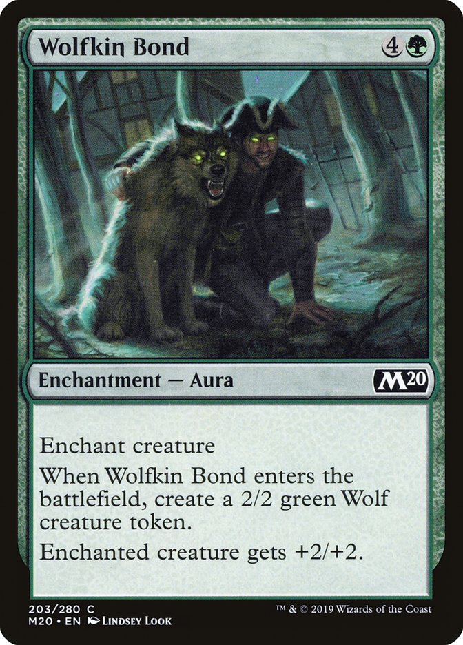 Wolfkin Bond 203 (Core Set 2020)  - Foil | Good Games Adelaide SA