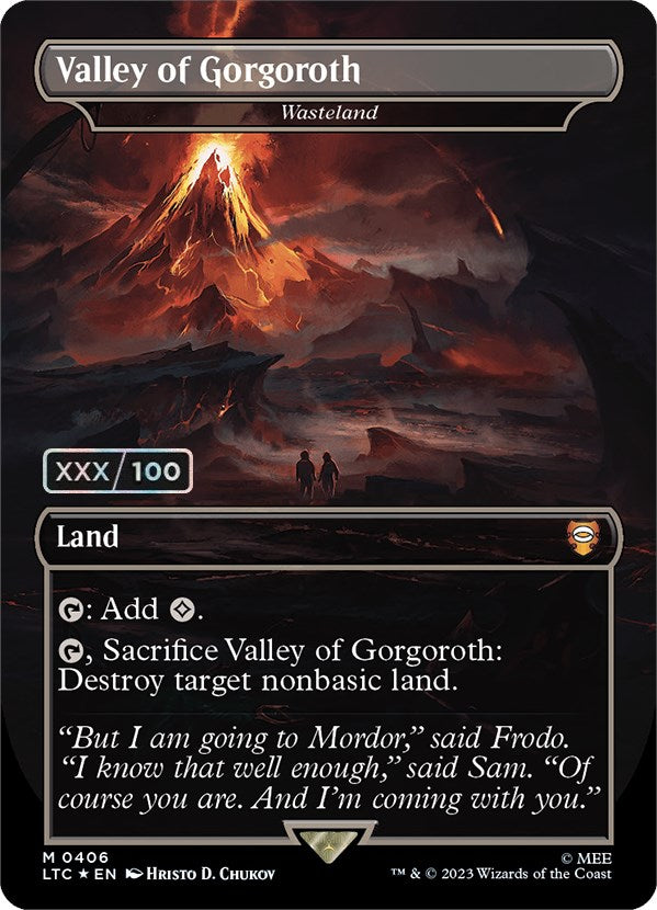 Valley of Gorgoroth - Wasteland (Serialized) [The Lord of the Rings: Tales of Middle-Earth Commander] | Good Games Adelaide SA