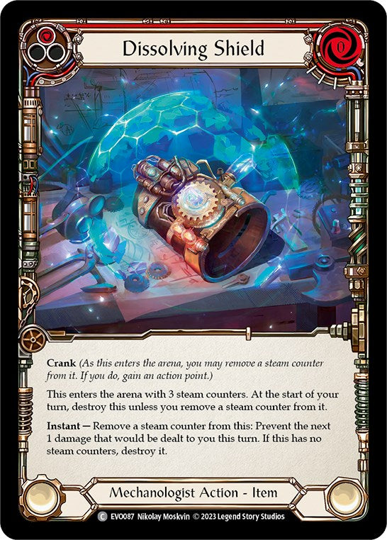 Dissolving Shield (Red) [EVO087] (Bright Lights)  Rainbow Foil | Good Games Adelaide SA