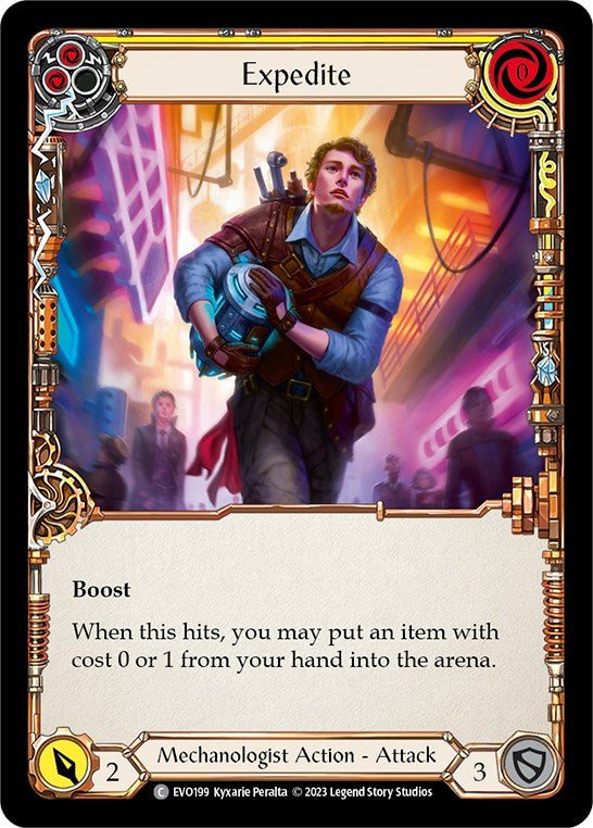 Expedite (Yellow) [EVO199] (Bright Lights)  Rainbow Foil | Good Games Adelaide SA