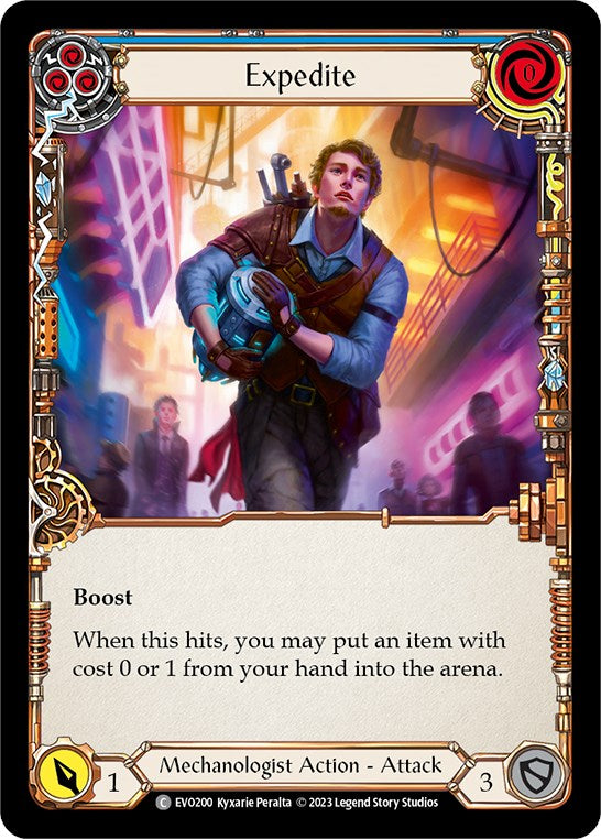 Expedite (Blue) [EVO200] (Bright Lights)  Rainbow Foil | Good Games Adelaide SA