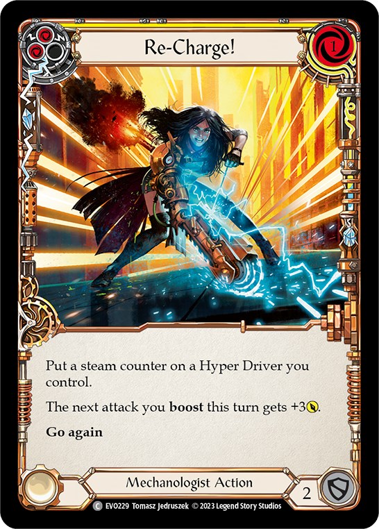 Re-Charge! (Yellow) [EVO229] (Bright Lights)  Rainbow Foil | Good Games Adelaide SA