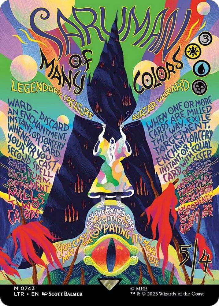 Saruman of Many Colors 743 (Universes Beyond: The Lord of the Rings: Tales of Middle-earth)  - Borderless Poster | Good Games Adelaide SA
