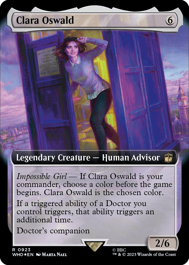 Clara Oswald (Extended Art) (Surge Foil) [Doctor Who] | Good Games Adelaide SA