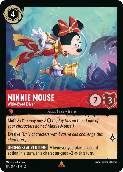 Minnie Mouse - Wide-Eyed Diver (114/204) [Rise of the Floodborn] | Good Games Adelaide SA