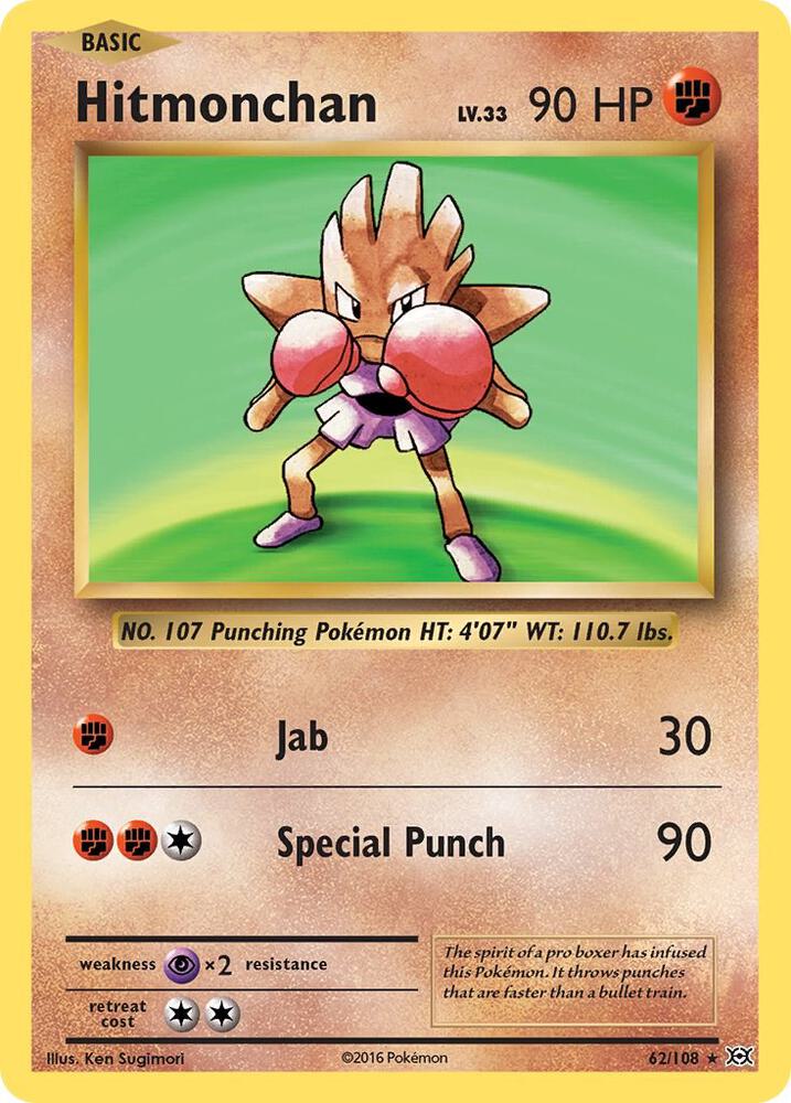 Hitmonchan 62/108 (XY - Evolutions)  - Holofoil | Good Games Adelaide SA