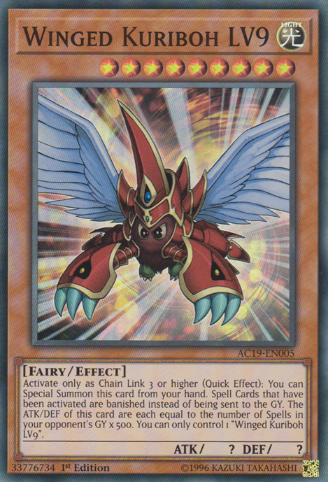 Winged Kuriboh LV9 [AC19-EN005] Super Rare | Good Games Adelaide SA
