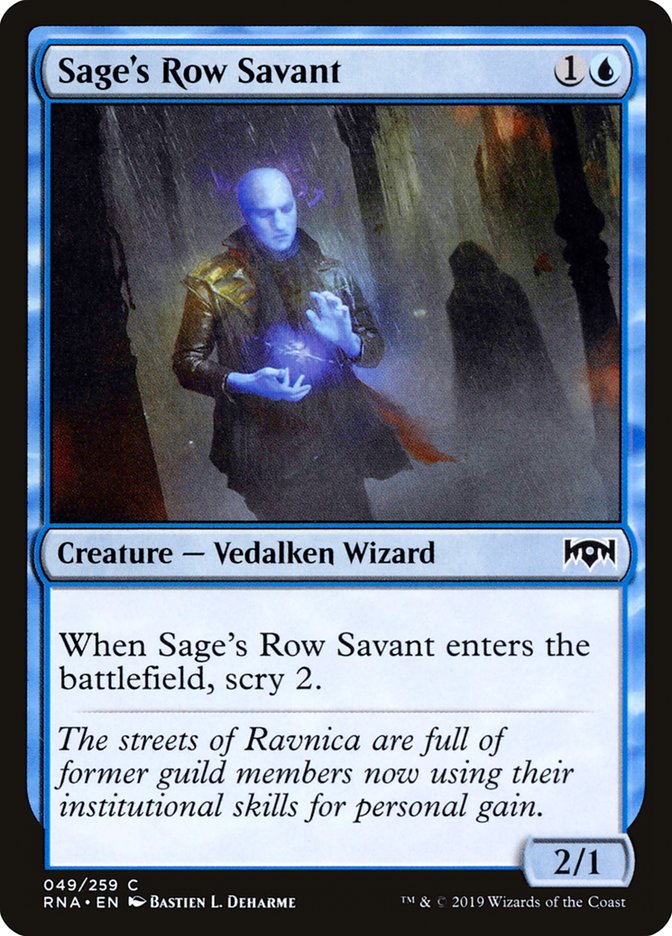Sage's Row Savant [Ravnica Allegiance] | Good Games Adelaide SA
