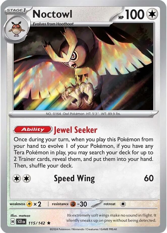 Noctowl 115/142 (SV07: Stellar Crown)  - Holofoil | Good Games Adelaide SA
