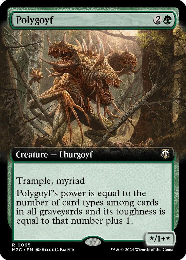 Polygoyf 65/411 (Commander: Modern Horizons 3)  - Extended Art Ripple Foil | Good Games Adelaide SA