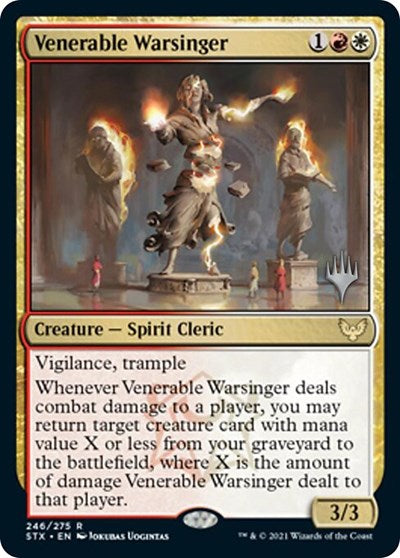 Venerable Warsinger (Promo Pack) [Strixhaven: School of Mages Promos] | Good Games Adelaide SA