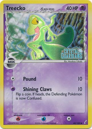 Treecko (68/100) (Delta Species) (Stamped) [EX: Crystal Guardians] | Good Games Adelaide SA