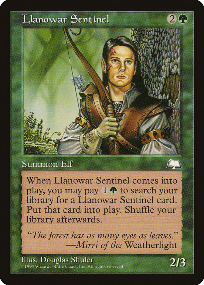 Llanowar Sentinel [Weatherlight] | Good Games Adelaide SA