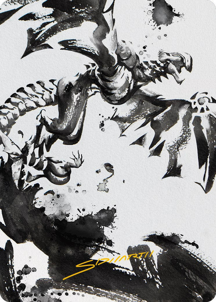 Quicksilver Fisher Art Card (Gold-Stamped Signature) [Phyrexia: All Will Be One Art Series] | Good Games Adelaide SA