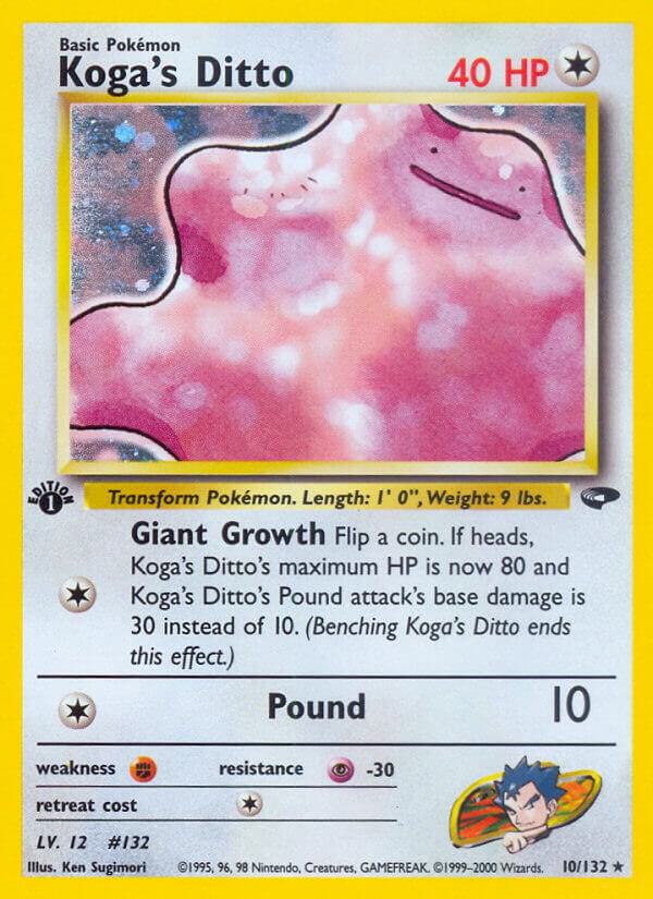 Koga's Ditto 010/132 (Gym Challenge)  - 1st Edition Holofoil | Good Games Adelaide SA