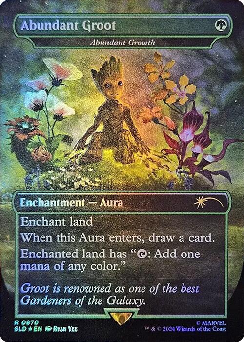 Abundant Groot Abundant Growth Rainbow Foil 870 (Secret Lair Drop Series)  - Foil | Good Games Adelaide SA