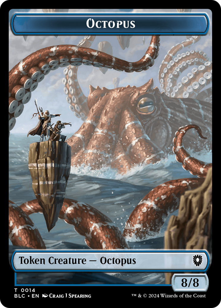 Octopus // Rabbit Double-Sided Token [Bloomburrow Commander Tokens] | Good Games Adelaide SA