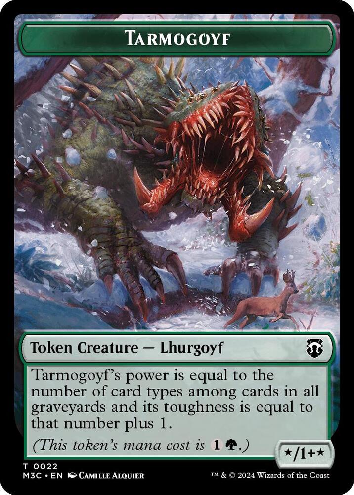 Tarmogoyf Saproling Double Sided Token 22 // 21 (Commander: Modern Horizons 3)  - Ripple Foil | Good Games Adelaide SA
