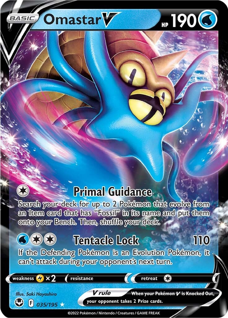 Omastar V (035/195) [Sword & Shield: Silver Tempest] | Good Games Adelaide SA