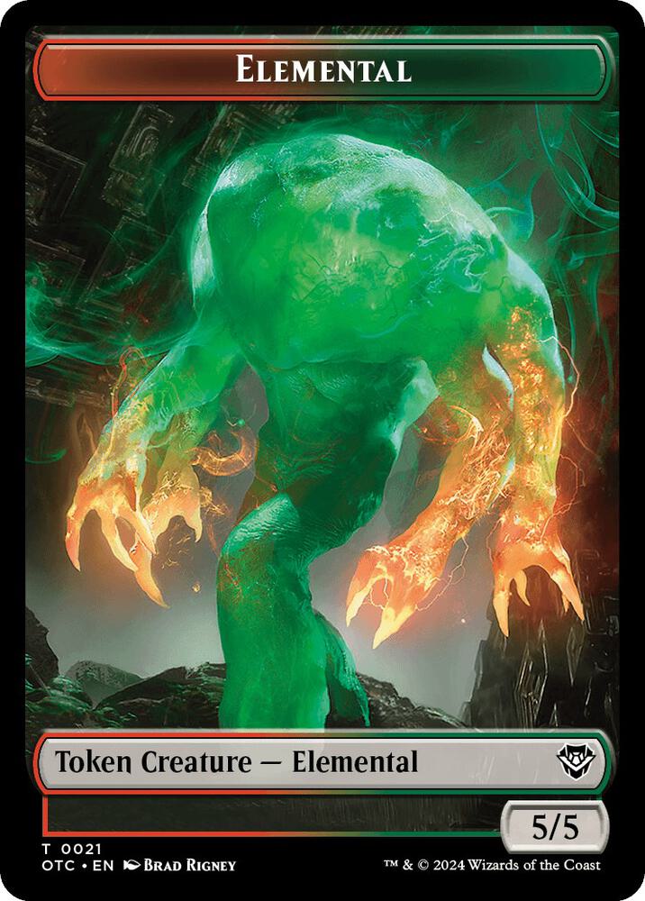 Elemental 0021 Angel Double Sided Token 21 // 3 (Commander: Outlaws of Thunder Junction)  | Good Games Adelaide SA