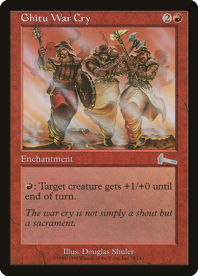 Ghitu War Cry 78 (Urza's Legacy)  | Good Games Adelaide SA