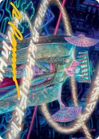 Satsuki the Living Lore Art Card Gold Stamped Signature 5 (Art Series: Kamigawa: Neon Dynasty)  | Good Games Adelaide SA