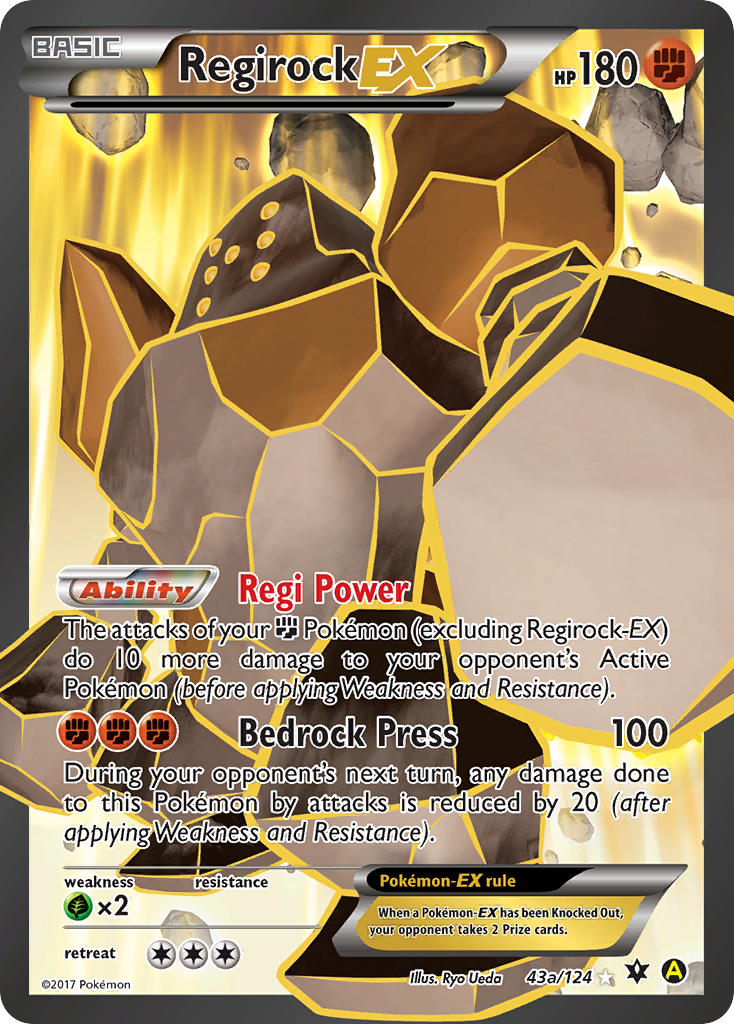 Regirock EX (43a/124) [Alternate Art Promos] | Good Games Adelaide SA