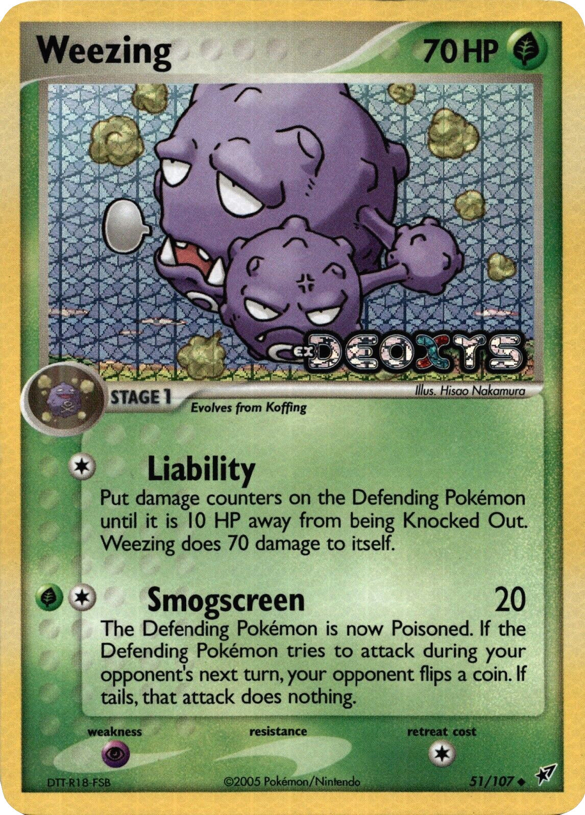 Weezing (51/107) (Stamped) [EX: Deoxys] | Good Games Adelaide SA