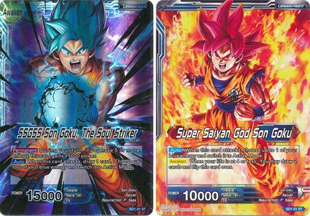 Super Saiyan God Son Goku // SSGSS Son Goku, The Soul Striker (Starter Deck - The Awakening) [SD1-01] | Good Games Adelaide SA