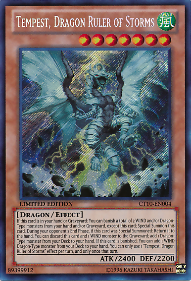 Tempest, Dragon Ruler of Storms [CT10-EN004] Secret Rare | Good Games Adelaide SA