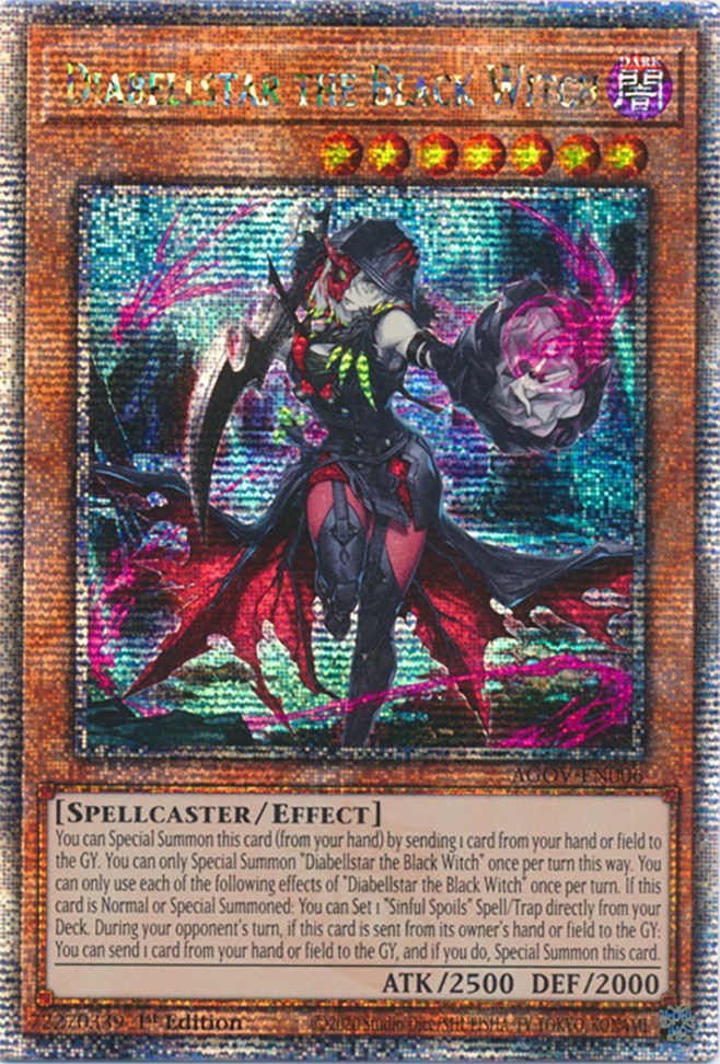 Diabellstar the Black Witch (Quarter Century Secret Rare) [AGOV-EN006] Quarter Century Secret Rare | Good Games Adelaide SA