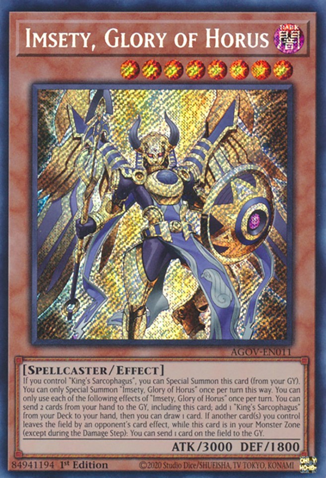 Imsety, Glory of Horus [AGOV-EN011] Secret Rare | Good Games Adelaide SA