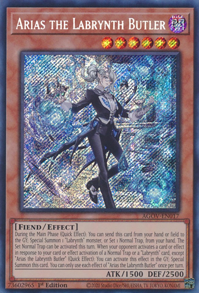 Arias the Labrynth Butler [AGOV-EN017] Secret Rare | Good Games Adelaide SA