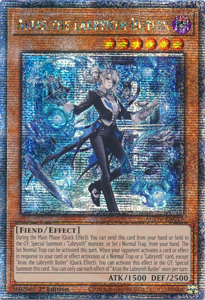 Arias the Labrynth Butler (Quarter Century Secret Rare) [AGOV-EN017] Quarter Century Secret Rare | Good Games Adelaide SA