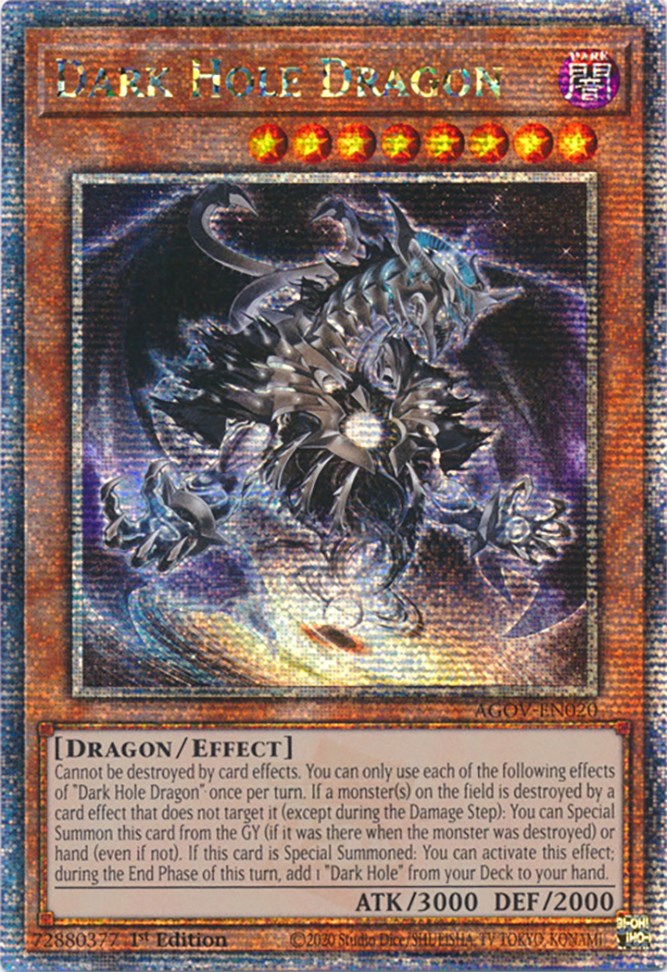 Dark Hole Dragon (Quarter Century Secret Rare) [AGOV-EN020] Quarter Century Secret Rare | Good Games Adelaide SA