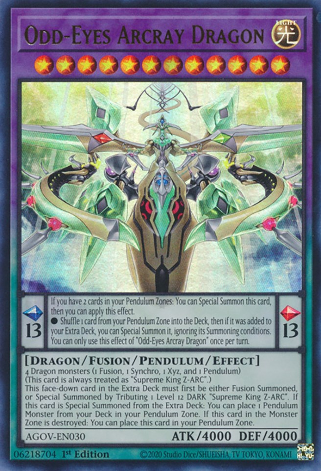 Odd-Eyes Arcray Dragon [AGOV-EN030] Ultra Rare | Good Games Adelaide SA