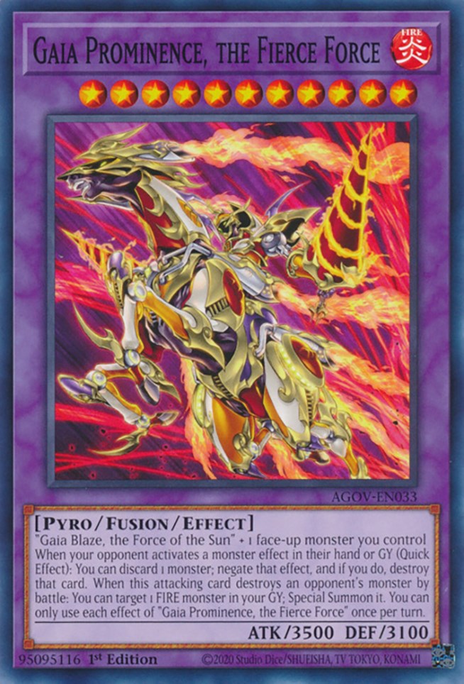 Gaia Prominence, the Fierce Force [AGOV-EN033] Common | Good Games Adelaide SA