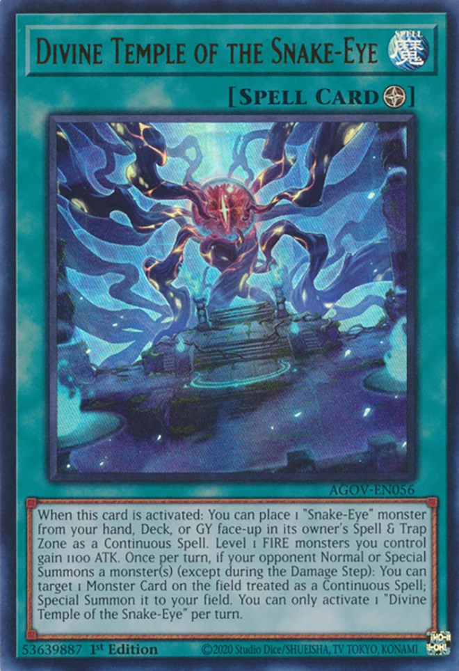 Divine Temple of the Snake-Eye [AGOV-EN056] Ultra Rare | Good Games Adelaide SA