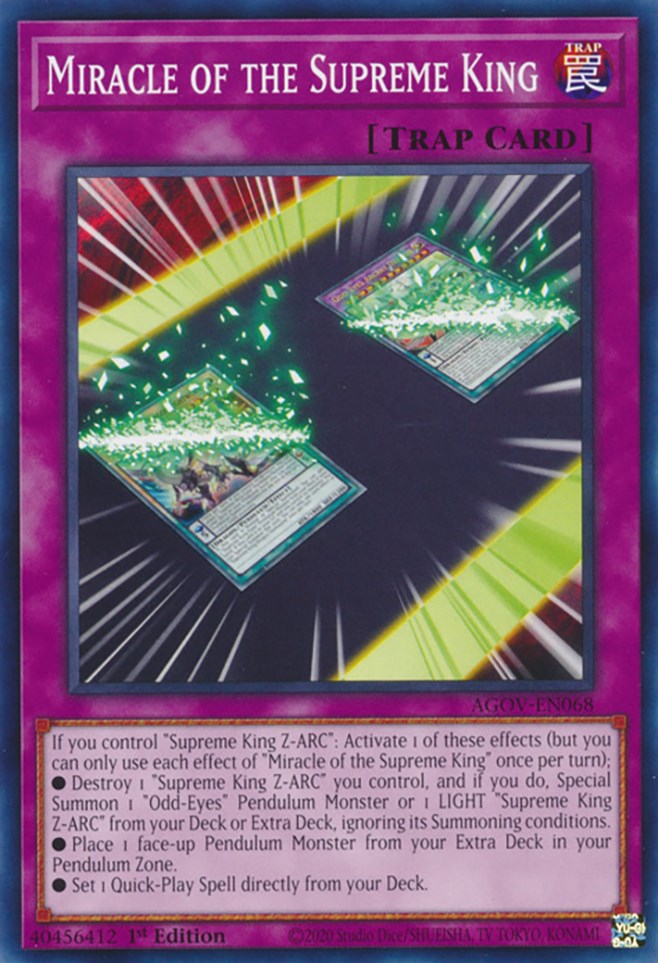 Miracle of the Supreme King [AGOV-EN068] Common | Good Games Adelaide SA