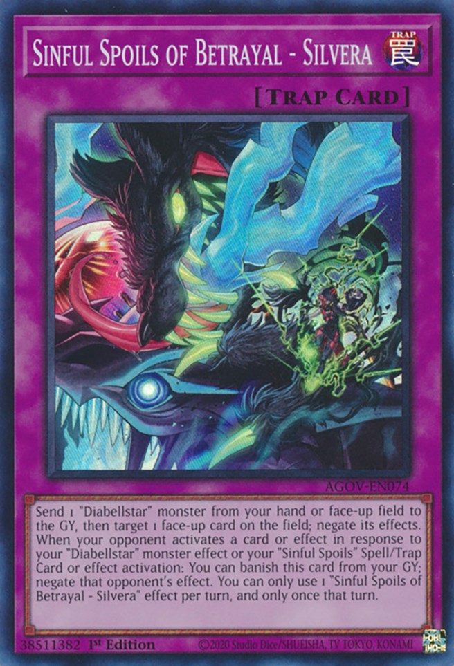 Sinful Spoils of Betrayal - Silvera [AGOV-EN074] Super Rare | Good Games Adelaide SA