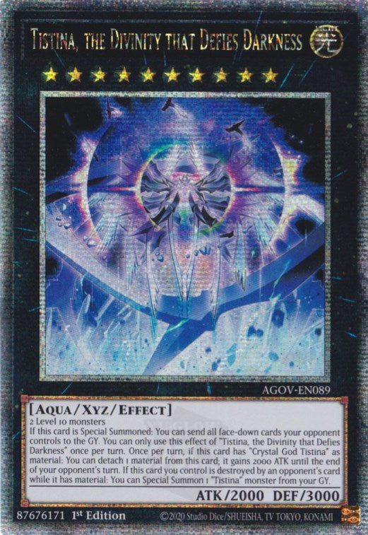Tistina, the Divinity that Defies Darkness (Quarter Century Secret Rare) [AGOV-EN089] Quarter Century Secret Rare | Good Games Adelaide SA
