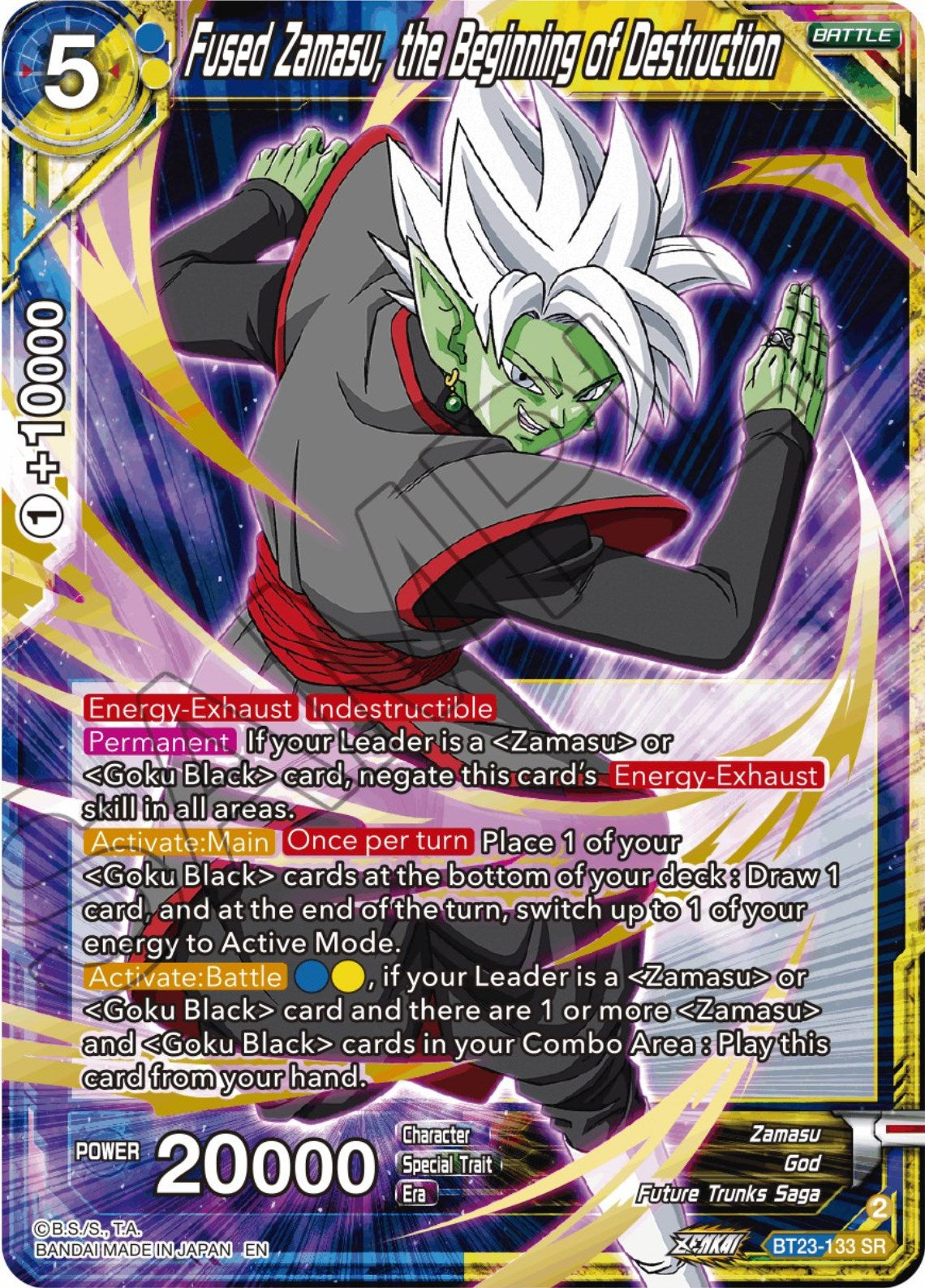 Fused Zamasu, the Beginning of Destruction (BT23-133) [Perfect Combination] | Good Games Adelaide SA
