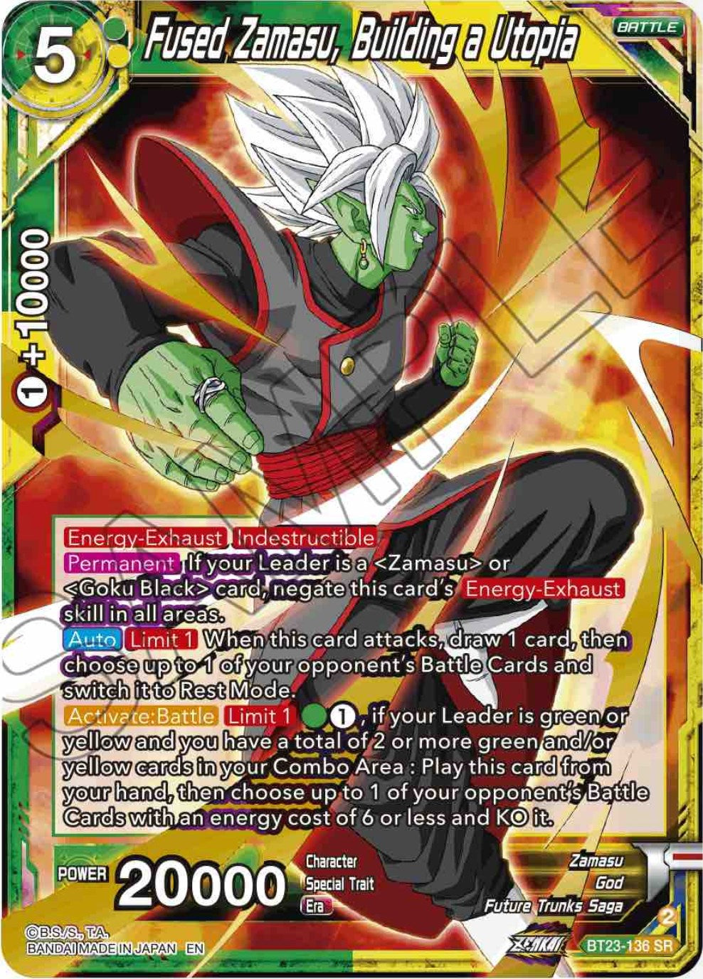 Fused Zamasu, Building a Utopia (BT23-136) [Perfect Combination] | Good Games Adelaide SA