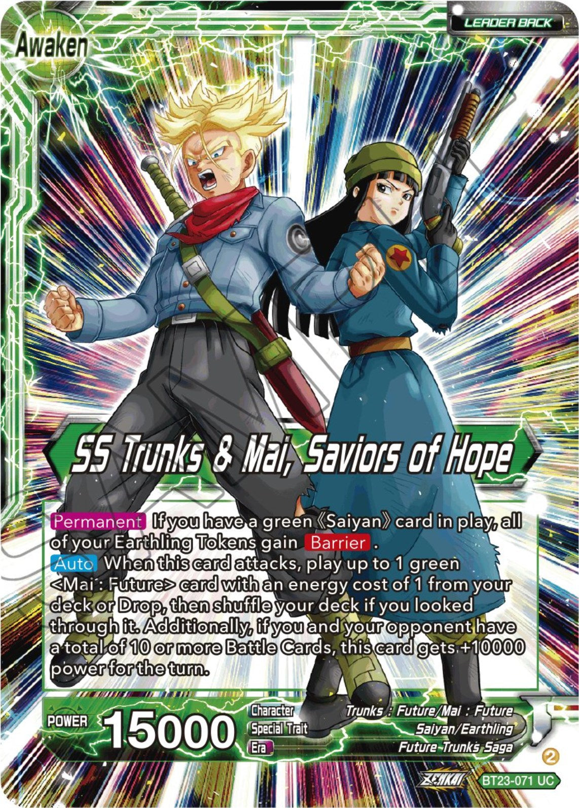 Trunks & Mai // SS Trunks & Mai, Saviors of Hope (BT23-071) [Perfect Combination] | Good Games Adelaide SA