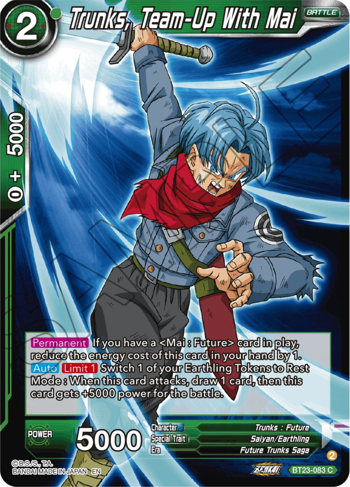 Trunks, Team-Up With Mai (BT23-083) [Perfect Combination] | Good Games Adelaide SA