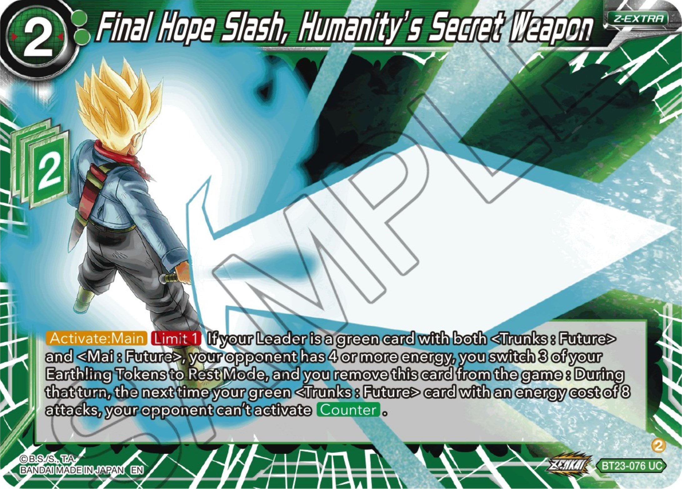 Final Hope Slash, Humanity's Secret Weapon (BT23-076) [Perfect Combination] | Good Games Adelaide SA