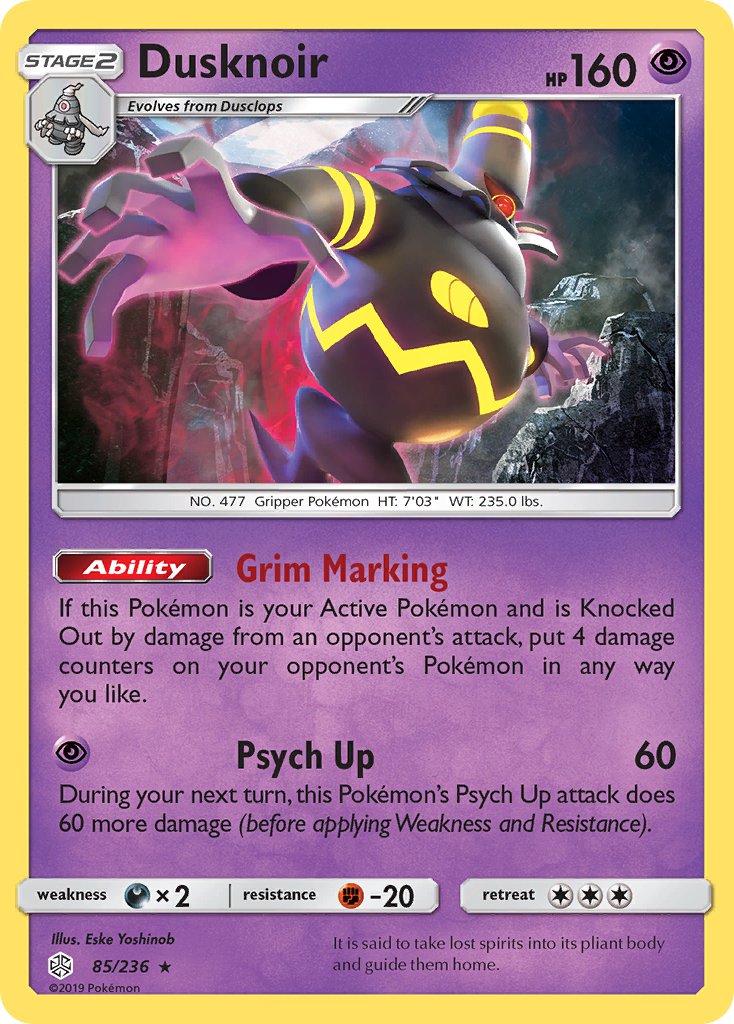 Dusknoir (85/236) (Prerelease Kit Exclusive) [Sun & Moon: Cosmic Eclipse] | Good Games Adelaide SA