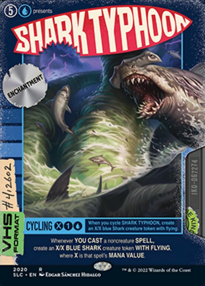 Shark Typhoon (Borderless Alternate Art) [Secret Lair 30th Anniversary Countdown Kit] | Good Games Adelaide SA